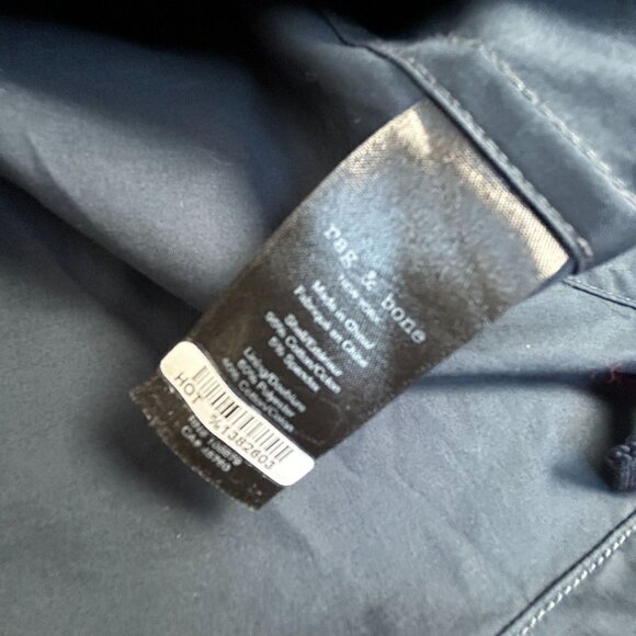 Rag & Bone Men's Cade Utility Jacket Medium Navy Stretch Button Front Pockets - Picture 4 of 8